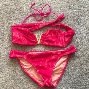 Hot pink crochet Victoria secret bikini